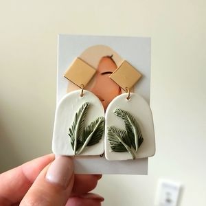 NWT Polymer Leaf Earrings *Part of 3 for $35 deal*